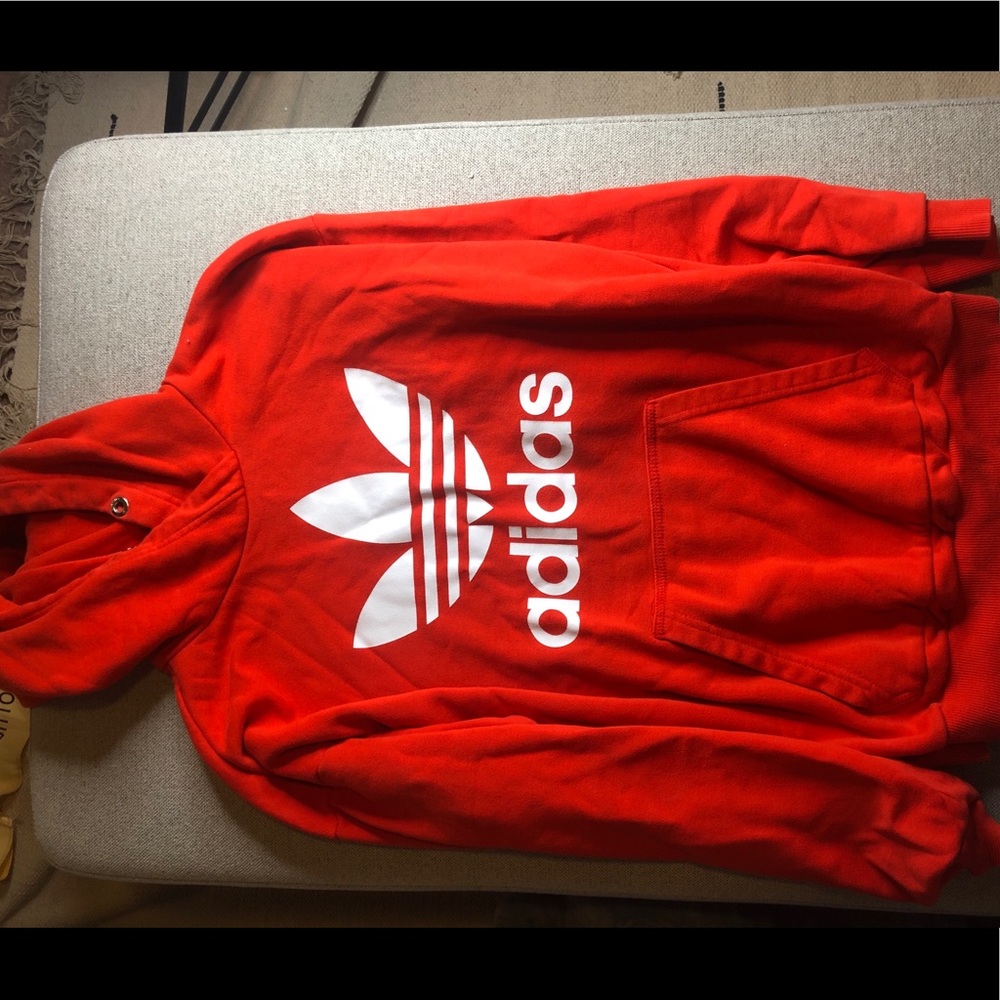 Adidas red hoodie